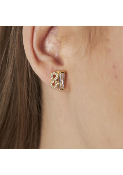 Baget Taşlı Sonsuzluk Küpeleri modelleri