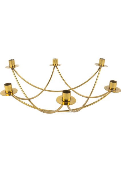 Gold 6 Kollu Şamdan 47x42x16cm
