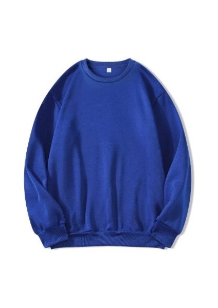 Basic Oversize Bisiklet Yaka Unisex Sweatshirt