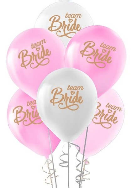 Pastel Balon Baskılı 100LÜ -Team Bride-