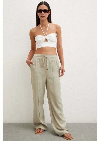 Belden Bağlamalı Pantolon Taş modelleri