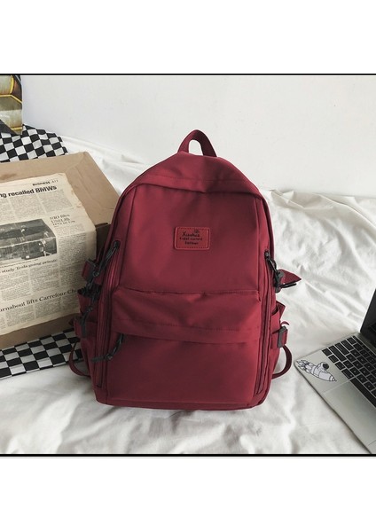 Taze ve Tatlı Kız Gibi Naylon Üniversite Öğrencisi Sırt Çantası Vintage Tarzı Sırt Çantası (Yurt Dışından)