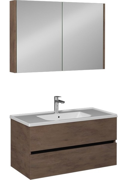 Trio Plus 100 cm Lavabo Dolabı 1 Ç. Retro Bronz 24TP1376100I