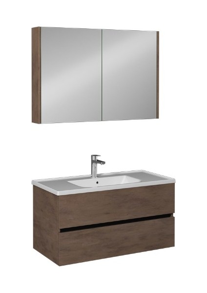 Trio Plus 100 cm Lavabo Dolabı 1 Ç. Retro Bronz 24TP1376100I