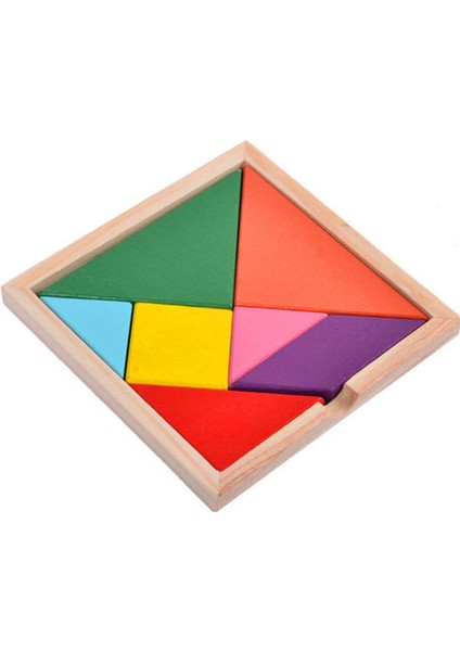 Tangram Ahşap Yapboz Çocuk Erken Eğitim Eğitici Oyuncak (Yurt Dışından)