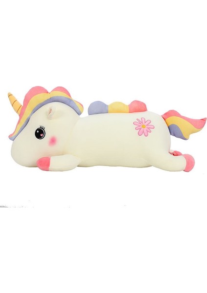 Gökkuşağı Unicorn Bebek Yastık Peluş Oyuncak Bez Bebek (Yurt Dışından)