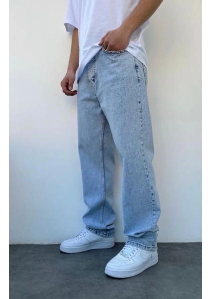 Kaizer Denim Buzmavi Baggy Pantalon Erkek