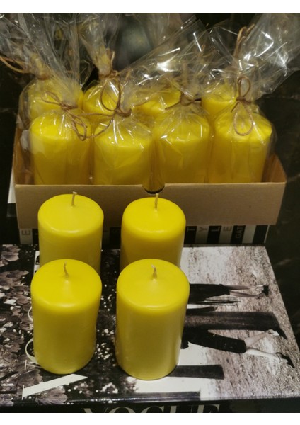 Iv Candles Citronella Sineksavar 4'lü Limon Sarısı Baton Mum