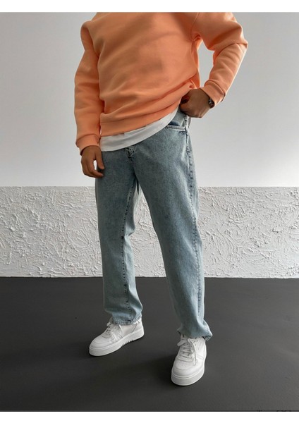 Boyfriend Şimşek Desenli Kot Pantolon