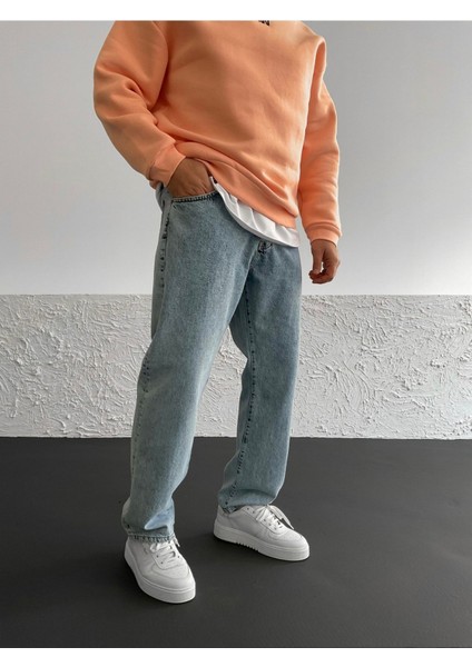 Boyfriend Şimşek Desenli Kot Pantolon