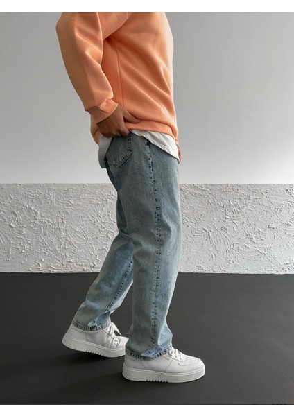 Boyfriend Şimşek Desenli Kot Pantolon