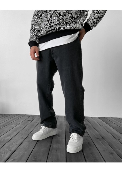Boyfriend Şimşek Desenli Kot Pantolon