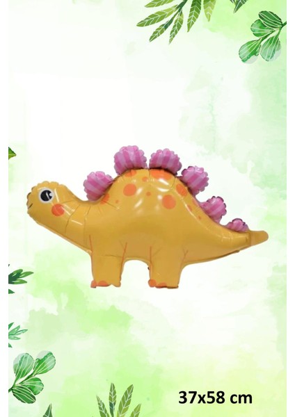 Sarı Dinazor Folyo Balon Tatlı Dinozor Doğum Günü Balonu