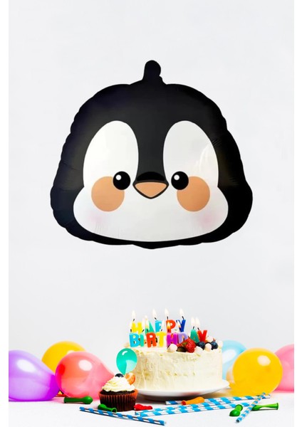 Penguen Kafası Folyo Balon Penguen Balon
