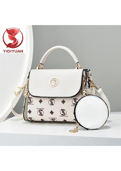 Yeni Kadın Çantası 2024 Ilkbahar ve Yaz Modası Elle Tutulan Yabancı Stil Avrupa ve Amerikan Internet Ünlü Tek Omuz Crossbody Çanta Doku Çanta (Yurt Dışından)