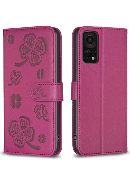 Xiaomi Redmi Için Flip Case K30S Yonca Çiçek Cüzdan Kart Yuvaları Tutucu Pu (Yurt Dışından)