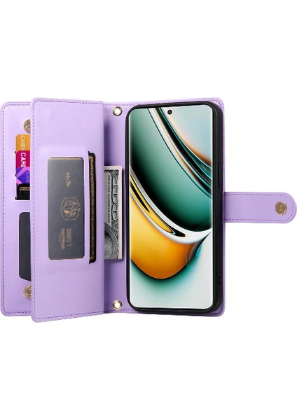 Realme 11 Pro Artı 5g Çok Fonksiyonlu Kart Yuvaları Kickstand Için Flip Case (Yurt Dışından)