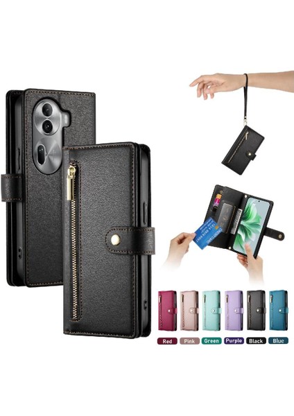 Oppo Oppo 11 Pro 5g Cüzdan Bölmesi Kickstand Kart Yuvaları Için Flip Case (Yurt Dışından)
