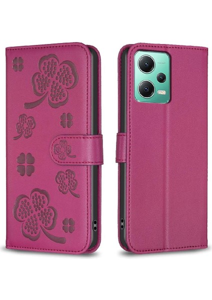 Xiaomi Poco X5 Yonca Çiçek Çok Renkli Kart Yuvaları Tutucu Için Flip Case (Yurt Dışından)