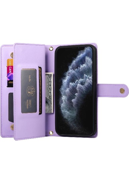 YH Mall IPhone 11 Için Flip Case Pro Kickstand Bilek Kayışı Cüzdan Bölmesi Kartı (Yurt Dışından)