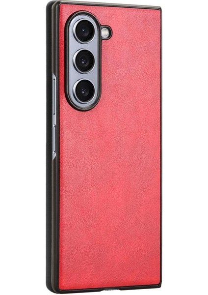 Samsung Galaxy Z Retro 6 Retro Uyumluluk Lychee Desen Için Retro Kılıf (Yurt Dışından)