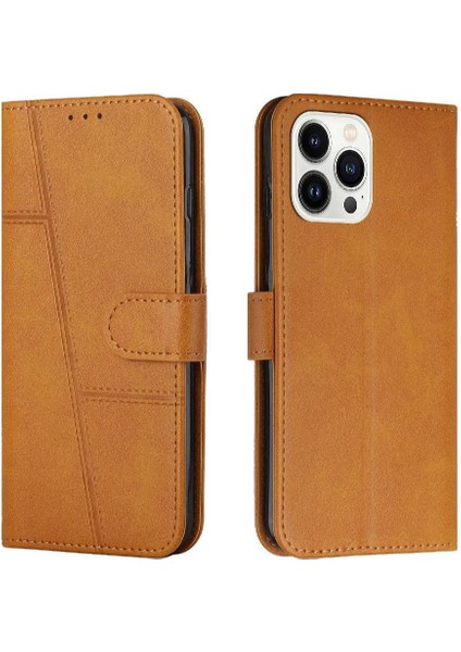 IPhone 16 Için Flip Case Pro Max Kart Ekleme Pu Deri Kickstand Tam (Yurt Dışından)