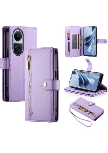 Oppo Oppo 10 5g/10 Pro 5g Bilek Kayışı Çok Fonksiyonlu Kart Için Flip Case (Yurt Dışından)