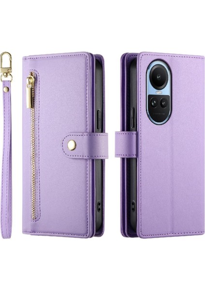 Oppo Oppo 10 5g/10 Pro 5g Bilek Kayışı Çok Fonksiyonlu Kart Için Flip Case (Yurt Dışından)