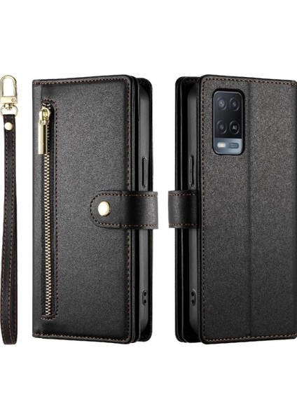 Oppo A54 4g Çok Fonksiyonlu Kart Yuvaları Cüzdan Bölmesi Için Flip Case (Yurt Dışından) modelleri