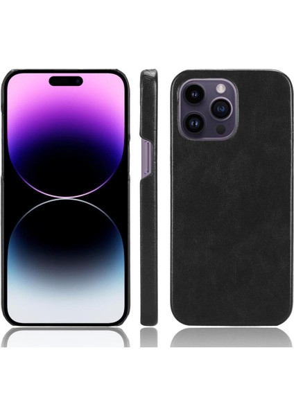 IPhone 14 Için Retro Durumda Pro Max Retro Lychee Desen Anti Scratch Kapak (Yurt Dışından)