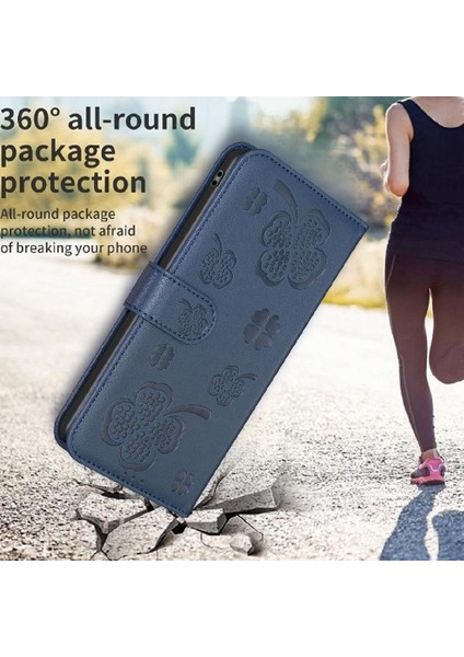 Xiaomi Redmi 9c Için Flip Case Cüzdan Kart Yuvaları Tutucu Kickstand Pu Yonca (Yurt Dışından)