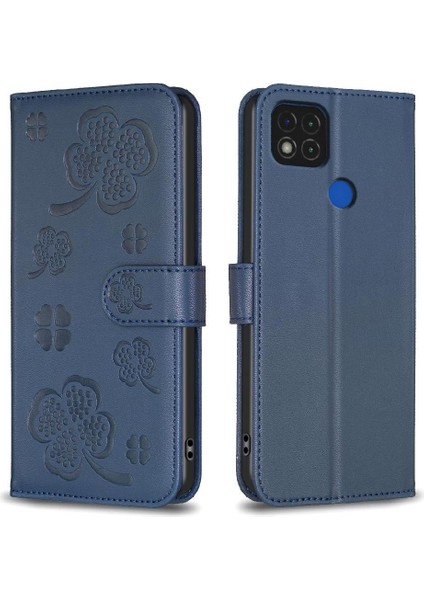 Xiaomi Redmi 9c Için Flip Case Cüzdan Kart Yuvaları Tutucu Kickstand Pu Yonca (Yurt Dışından)