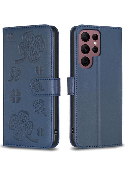 Samsung Galaxy S22 Için Flip Case Ultra 5g Yonca Çiçek Cüzdan Çok Renkli (Yurt Dışından)