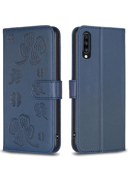 YH Mall Samsung Galaxy A70 Çok Renkli Cüzdan Yonca Çiçek Kartı Pu Için Flip Case (Yurt Dışından)