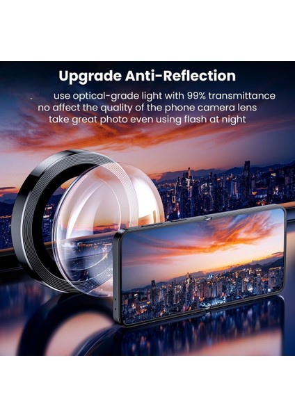 MTK Moveteck Samsung Galaxy Z Flip 6 Uyumlu Uygulama Aparatlı Safir Kamera Lens Koruyucu Cam Kamera Koruma