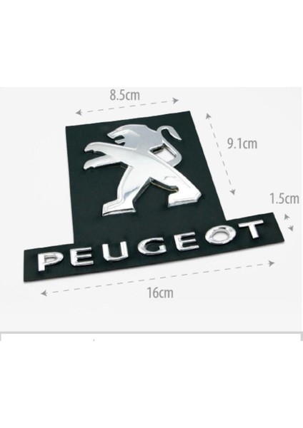 Peugeot Bagaj Yazı + Amblem (Partner-Tepee) 2008 ve Sonrası Için Uyumlu