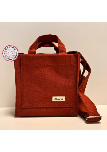 Tote Bag Kadın Omuz Çantası - Kiremit