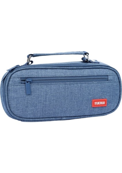 Büyük Kapasiteli Leke Tutmaz Kalem Kutusu Öğrenci Taşınabilir Kırtasiye Kutusu Ilk ve Orta Okul Sınav Kırtasiye Saklama Çantası Tuval Kalem Kutusu (Yurt Dışından)