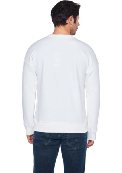 Erkek Basic Regular Fit 3 Iplik Şardonsuz Çelik Interlok Sweatshirt