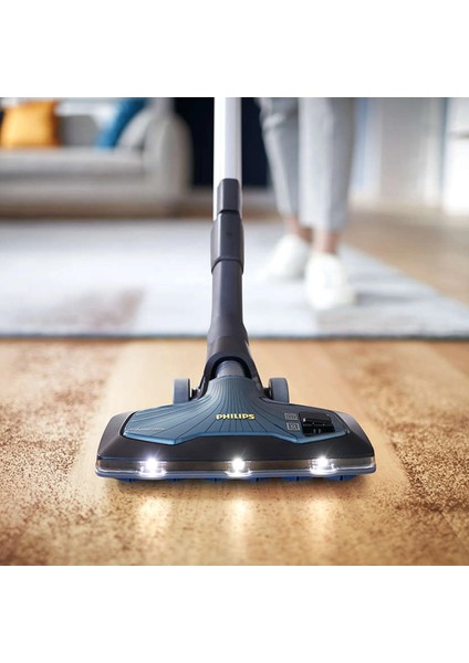 Phılıps XB9000 Yeni Seri Triactive Ultra LED Başlık ve Powercyclone 10 Teknolojisi ile Premium Toz Torbasız Elektrikli Süpürge, Nanoclean Teknolojisi, Powermax Sensörü, Koyu Opal Yeşili