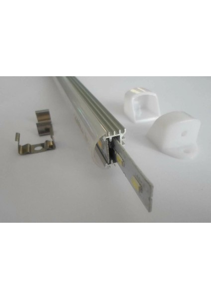 Lineer Alüminyum Boş Kasa Profil - LED Bar Boş Kasa Opak Cam 1metre