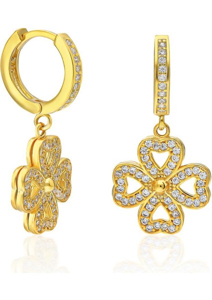 Dört Yapraklı Yonca Küpe