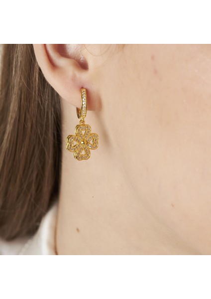 Dört Yapraklı Yonca Küpe modelleri