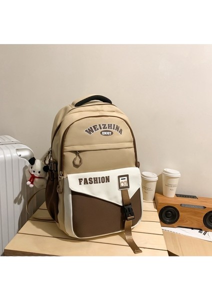 Sırt Çantası, Kore Versiyonu, Çok Yönlü, Yükü Azaltan Okul Çantası, Kontrast Renkli Üniversite Öğrencisi, Lise Öğrencisi, Büyük Kapasiteli Kısa Mesafe Seyahat Çantası (Yurt Dışından)