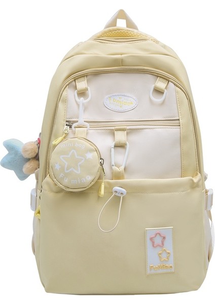 Sırt Çantası Okul Çantası Kadın Yıldız Ortaokul Kız Lise Öğrencisi Büyük Kapasiteli Yüksek Değerli Sırt Çantası (Yurt Dışından)