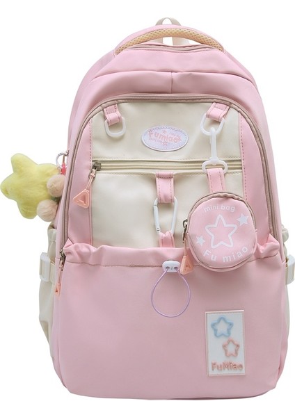 Sırt Çantası Okul Çantası Kadın Yıldız Ortaokul Kız Lise Öğrencisi Büyük Kapasiteli Yüksek Değerli Sırt Çantası (Yurt Dışından)