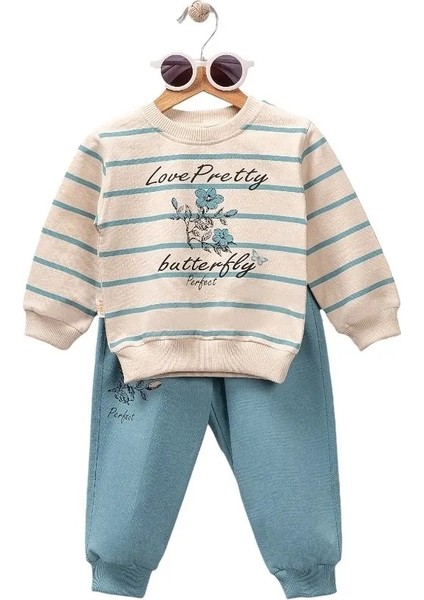 Tarz Ikiip Çizgili Kız 2 Li Takım