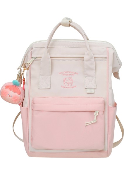 Büyük Kapasiteli Ortaokul Öğrencisi Sırt Çantası, Renk Uyumlu Basit Sırt Çantası, Öğrenci Okul Çantası (Yurt Dışından)