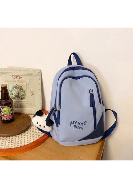 Naylon Sırt Çantası Rahat Sırt Çantası Kızlar Hafif, Basit, Çok Yönlü, Büyük Kapasiteli, Yüksek Değerli Okul Çantası (Yurt Dışından)
