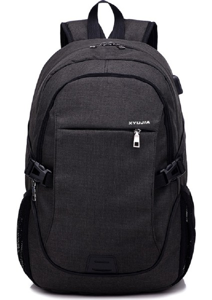 Çok Fonksiyonlu USB Şarj Sırt Çantası Üniversite Öğrenci Çantası Rahat Sırt Çantası Bilgisayar Çantası (Yurt Dışından)